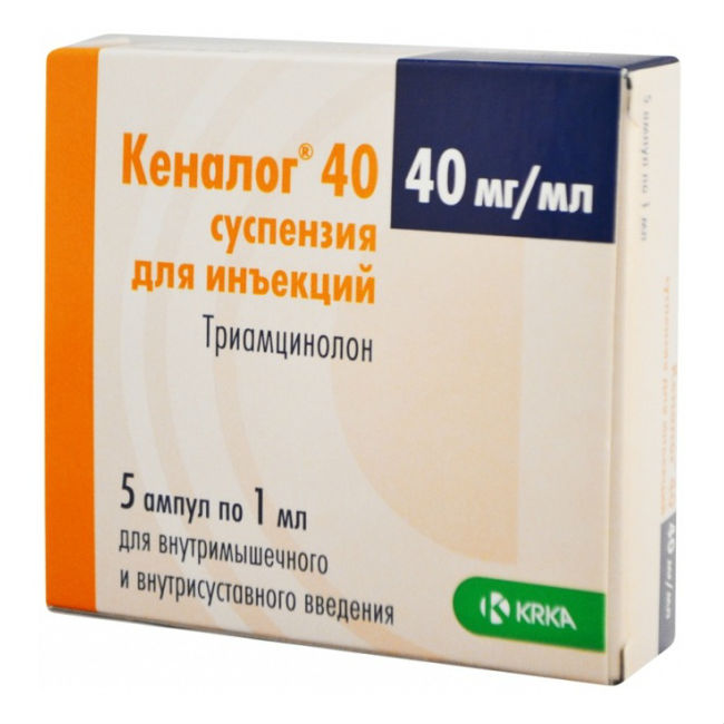 Кеналог 40, сусп. д/ин. 40 мг/мл амп. 1 мл №5