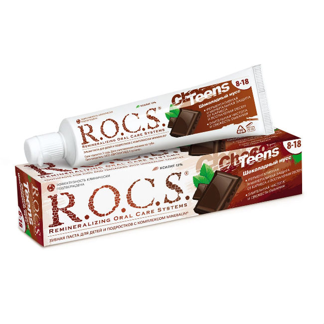 Рокс (R.O.C.S.) Teens 8-18лет з/паста 74г шоколадный мусс