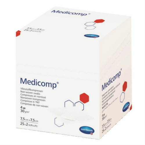 Салфетки Медикомп/Medicomp стерильные нетканые 7,5 х 7,5 см 50 шт. Хартманн