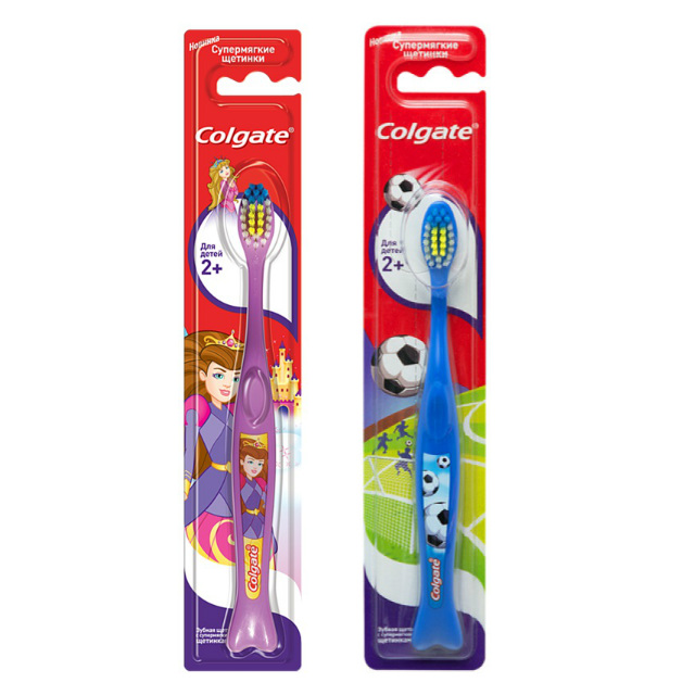 Колгейт (Colgate) Зубная щетка детская супермягкие щетинки от 2 лет