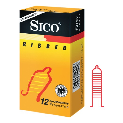 Cико (Sico) Ribbed презервативы №12 ребристые