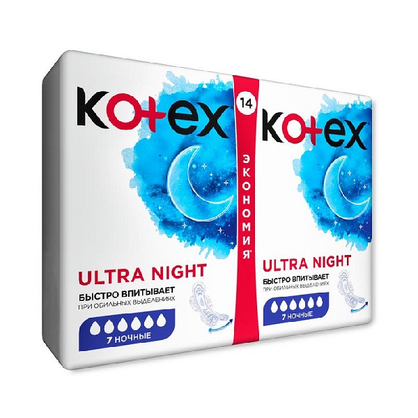 Котекс (Kotex) Ultra Night прокладки гигиен №14