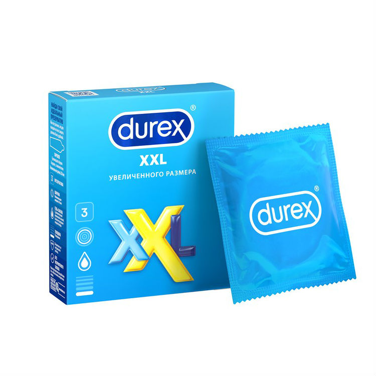 Дюрекс (Durex) XXL презервативы №3 увеличенного размера