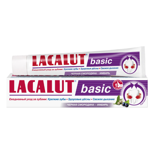 Лакалют (Lacalut) Basic з/паста 75мл черн смородина и имбирь