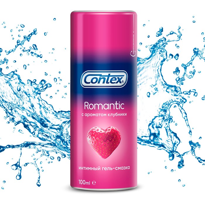 Контекс (Contex) Romantic гель-смазка 100мл с ароматом клубники