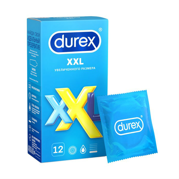 Дюрекс (Durex) XXL презервативы №12 увеличенного размера