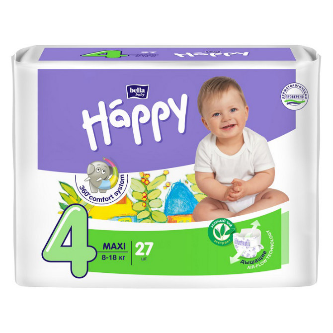 Белла (Bella) Baby Happy Maxi подгузники р.4 №27 8-18кг