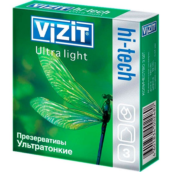Визит (VIZIT) Hi-Tech Ultra light презервативы №3 ультратонкие