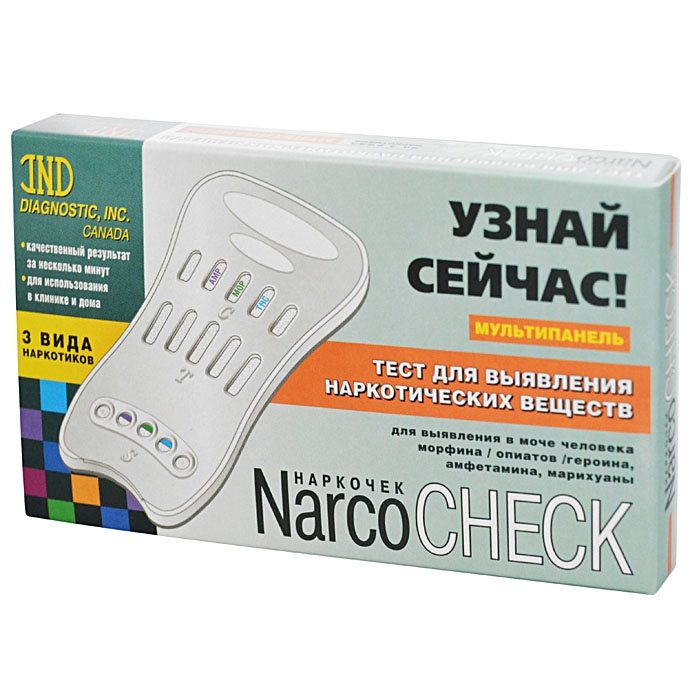 Narcocheck (Наркочек) Мультипанель на выявление 3 видов наркотиков в моче