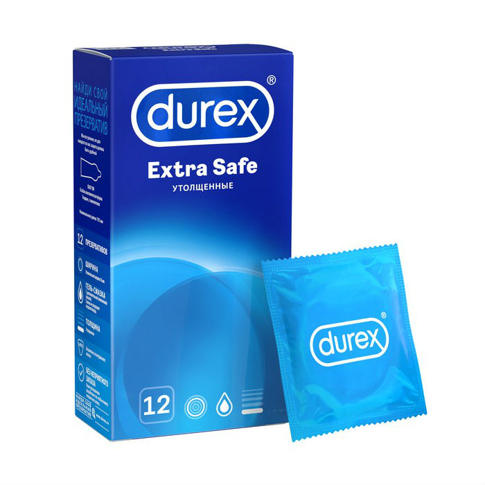 Дюрекс (Durex) Extra Safe презервативы №12 утолщенные
