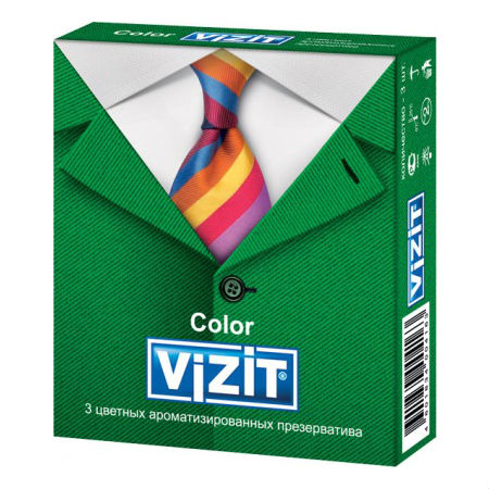 Визит (VIZIT) Color презервативы №3 ароматизированные