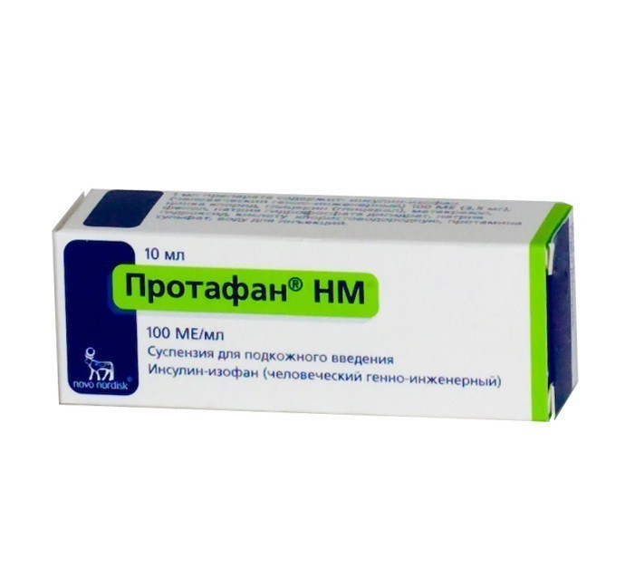 Протафан HM суспензия для подкожного введения 100МЕ/мл 10мл №1