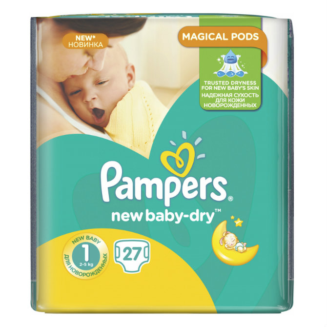Памперс (Pampers) New Baby-Dry подгузники д/детей 2-5кг р.1 №27