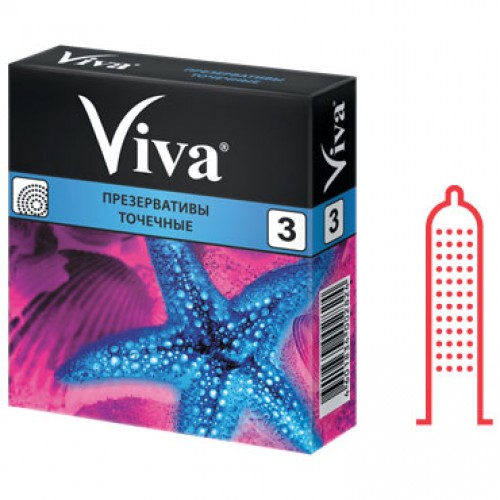Вива (ViVa) презервативы №3 точечные