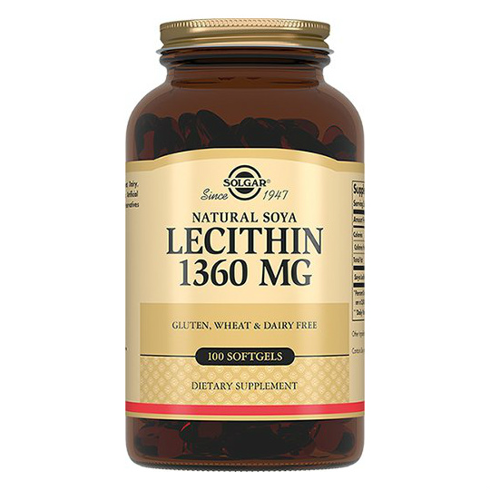 Солгар Натуральный соевый лецитин, капс 1930мг №100 Solgar Vitamin and Herb