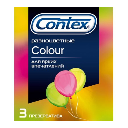 Контекс (Contex) Colour презервативы №3 цветные