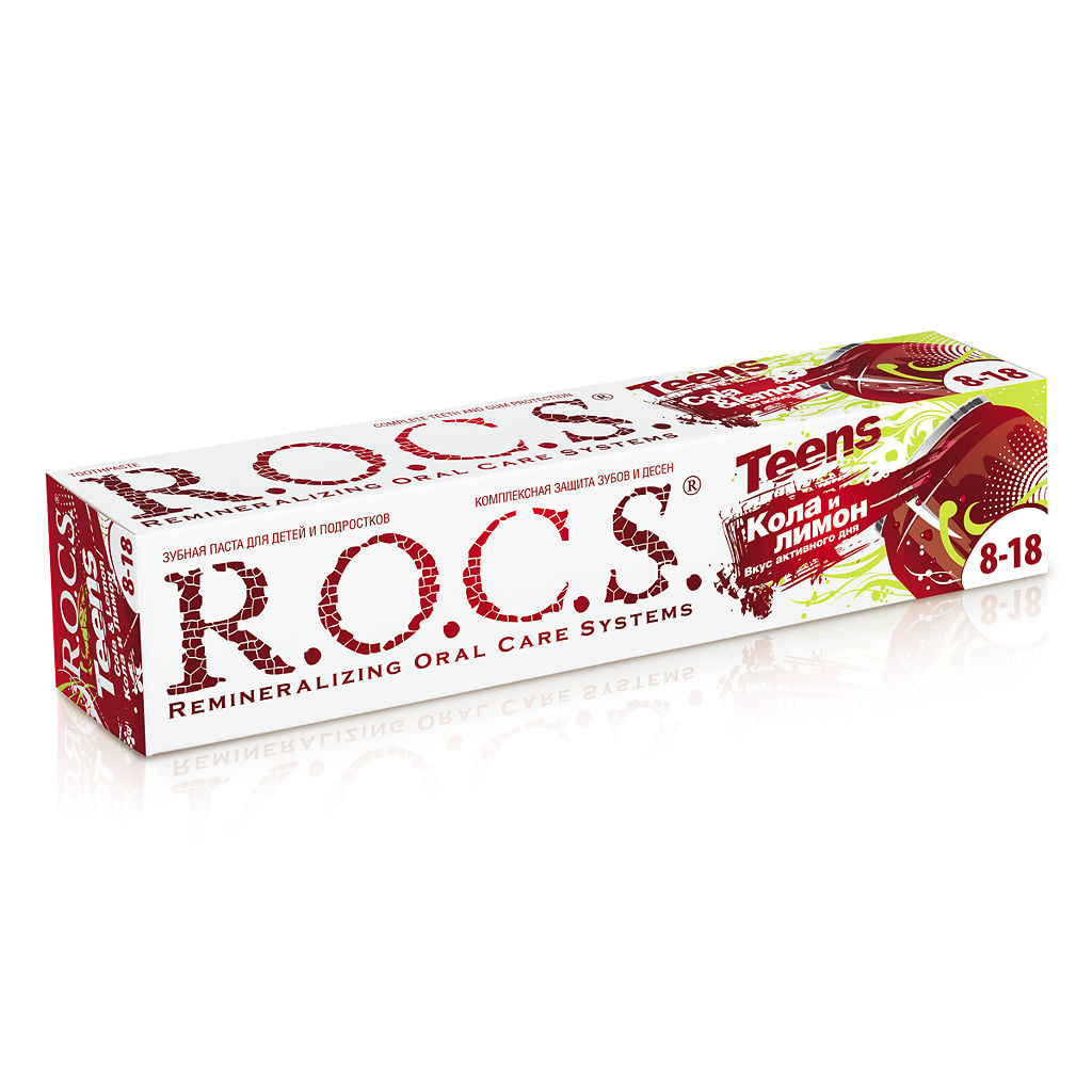 Рокс (R.O.C.S.) Teens 8-18лет з/паста 74г кола+лимон
