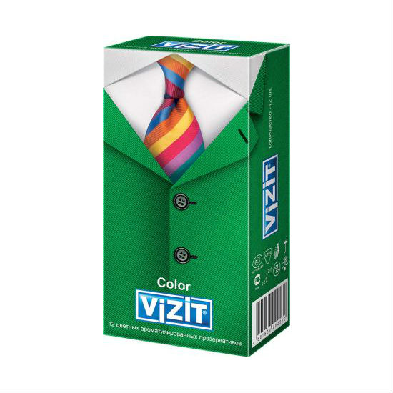 Визит (VIZIT) Color презервативы №12 ароматизированные