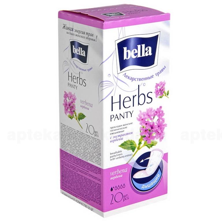 Белла (Bella) Panty Herbs Verbena прокладки ежеднев №20 экстр вербены