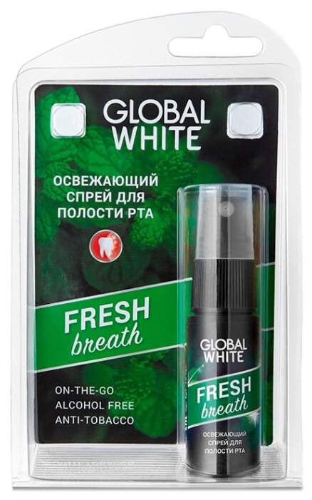 Глобал Вайт Fresh спрей д/полости рта 15мл Зеленая Дубрава  ЗАО
