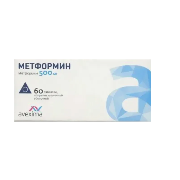 Метформин таблетки покрытые пленочной оболочкой 500мг №60 Биохимик