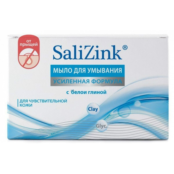 СалиЦинк (SaliZink) Мыло д/умывания д/чувствит кожи 100г белая глина