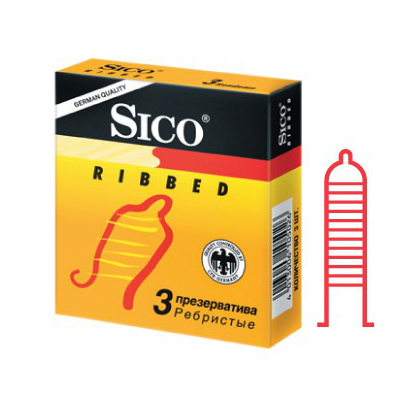Cико (Sico) Ribbed презервативы №3 ребристые