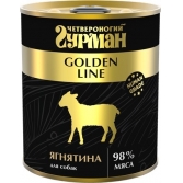 Четвероногий гурман Golden Line консервы для собак с ягненком в желе, 340 г, уп ООО 